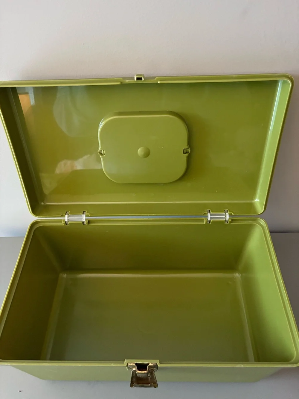 Vintage Avocado Green Sewing Cases Boxes Set of 2 Wilson Mfg Corp Wil-hold
